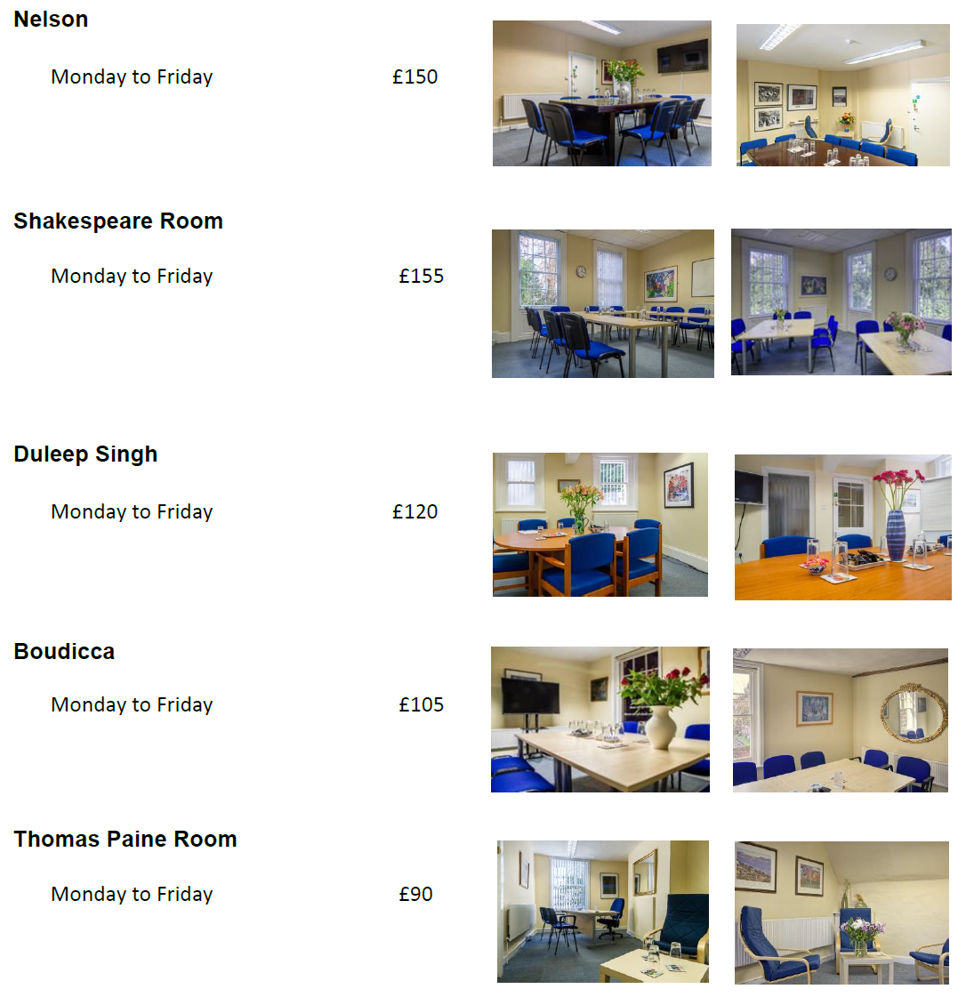 pricelist